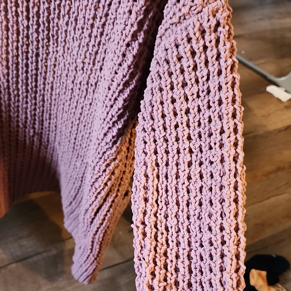 moon & madison Textured Knit Cardigan - Mauve With Pockets! - Picture 7 of 8